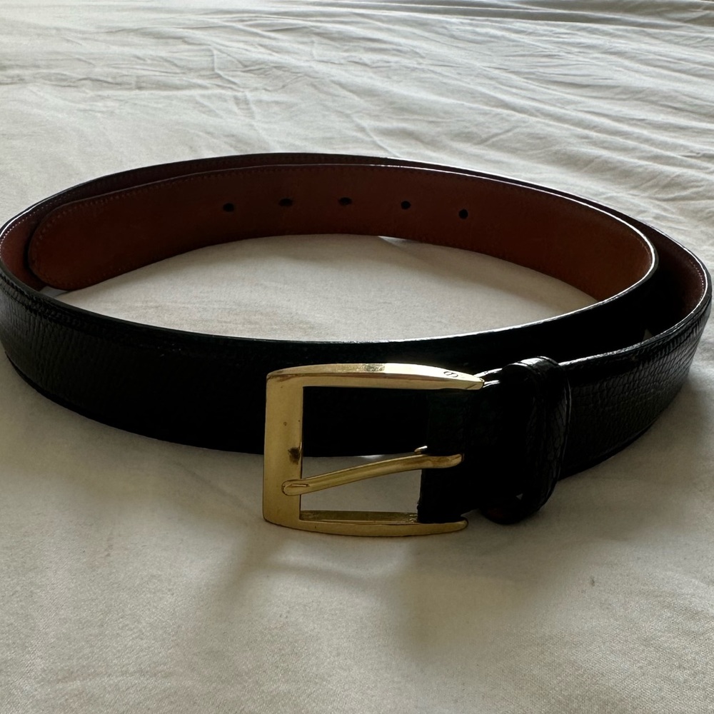 Coach mens leather belt size 38 genuine lizard leather